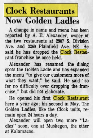 Clock Restaurant - Sep 07 1972 Article (newer photo)